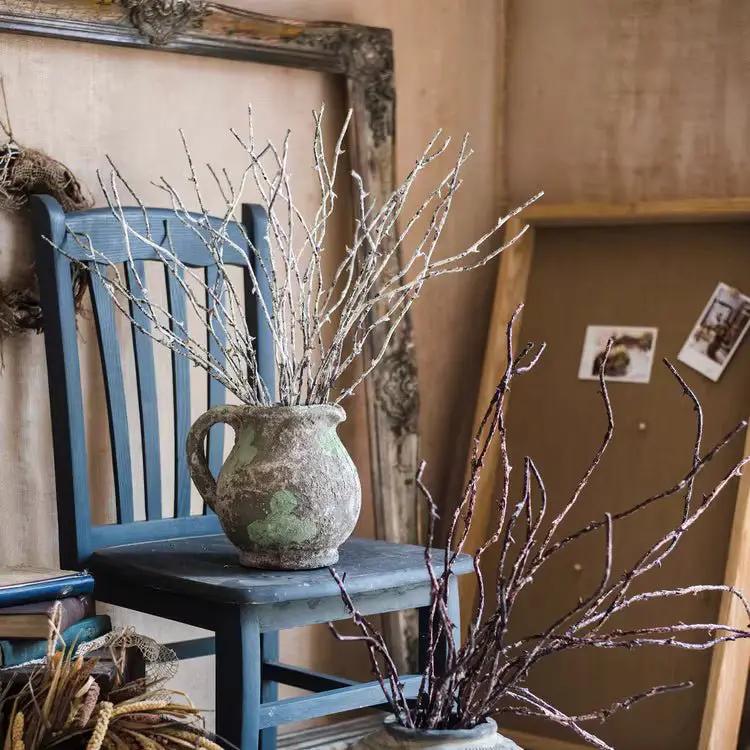 Whitewashed Twig Decorative Branch 22" Tall by RusticReach