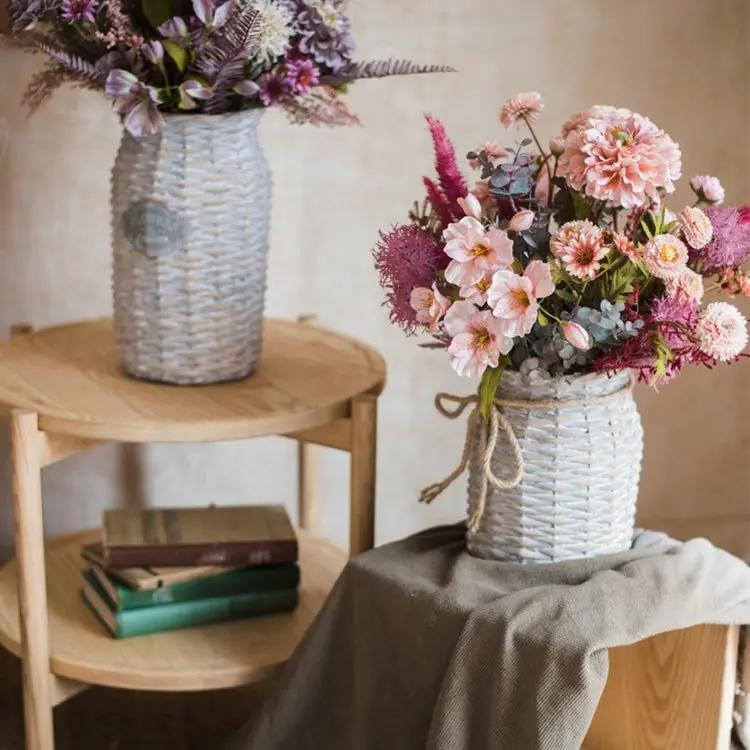 Willow Style Ribbon Concrete Flower Pot by RusticReach