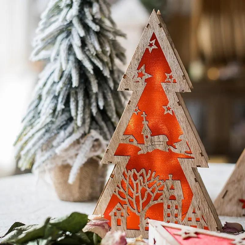 Christmas Decorative Light Box in Red by RusticReach