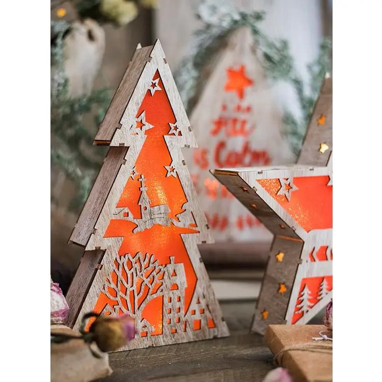 Christmas Decorative Light Box in Red by RusticReach
