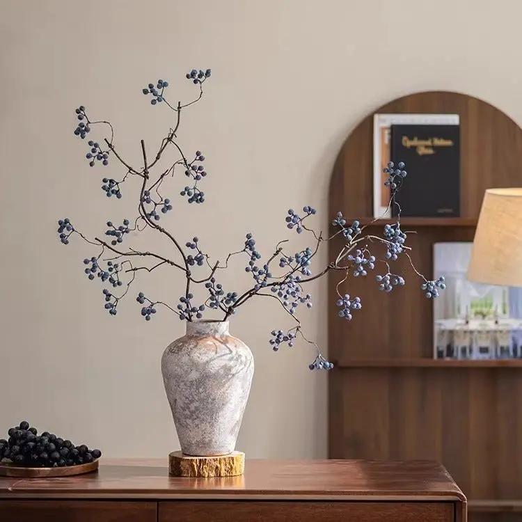 Zen Style Blue Berry Stem 37.5" Tall by RusticReach