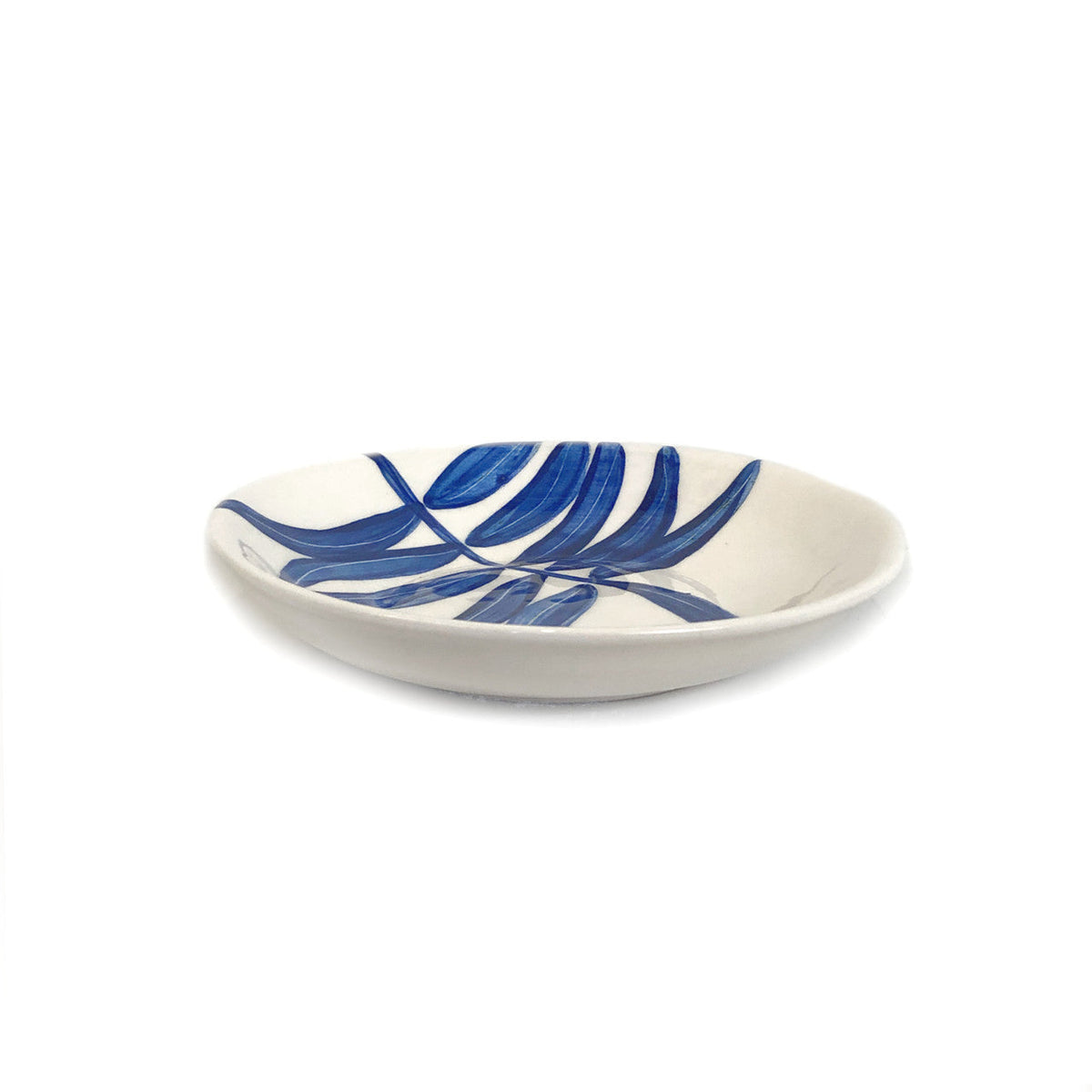 Floating Leaves Dessert Plate - Blue, photo 2 of 7