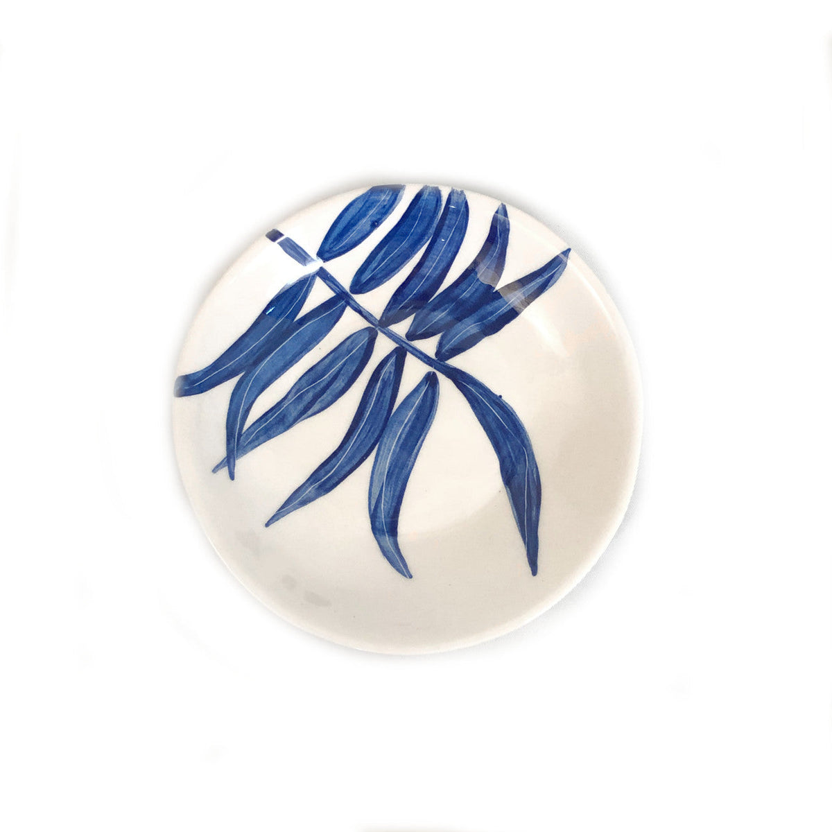 Floating Leaves Dessert Plate - Blue, photo 3 of 7
