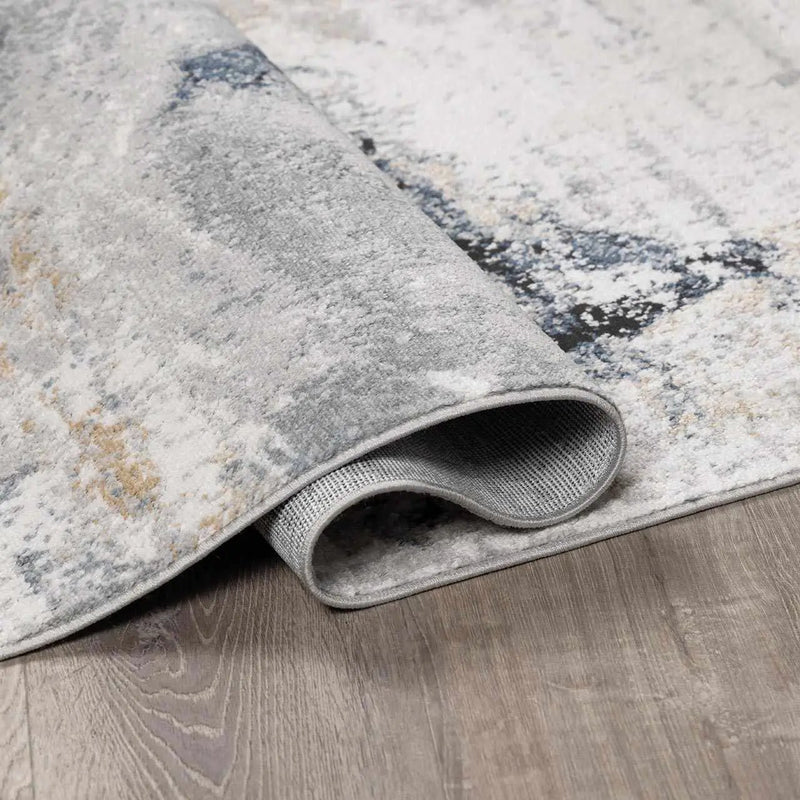 Kirkland Dark Blue Marble Rug by Boutique Rugs