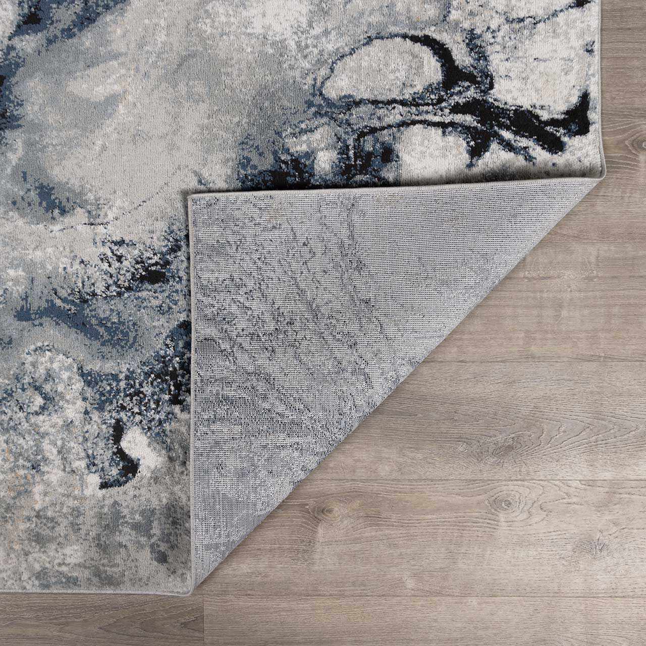 Kirkland Dark Blue Marble Rug by Boutique Rugs