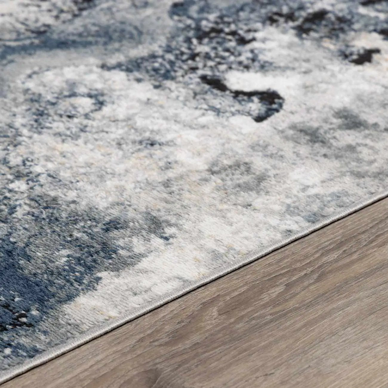 Kirkland Dark Blue Marble Rug by Boutique Rugs