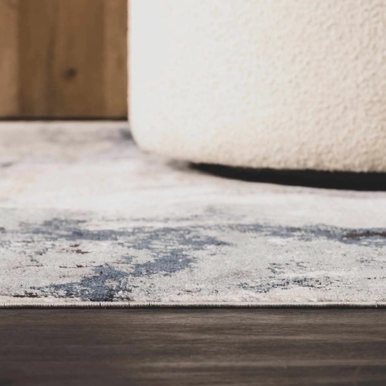 Kirkland Dark Blue Marble Rug by Boutique Rugs