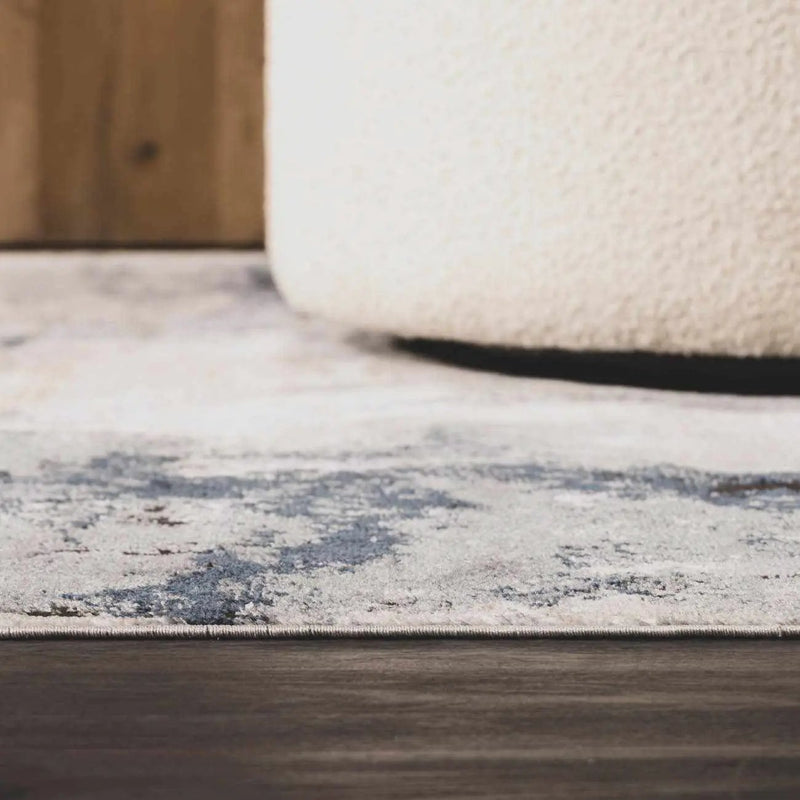 Kirkland Dark Blue Marble Rug by Boutique Rugs