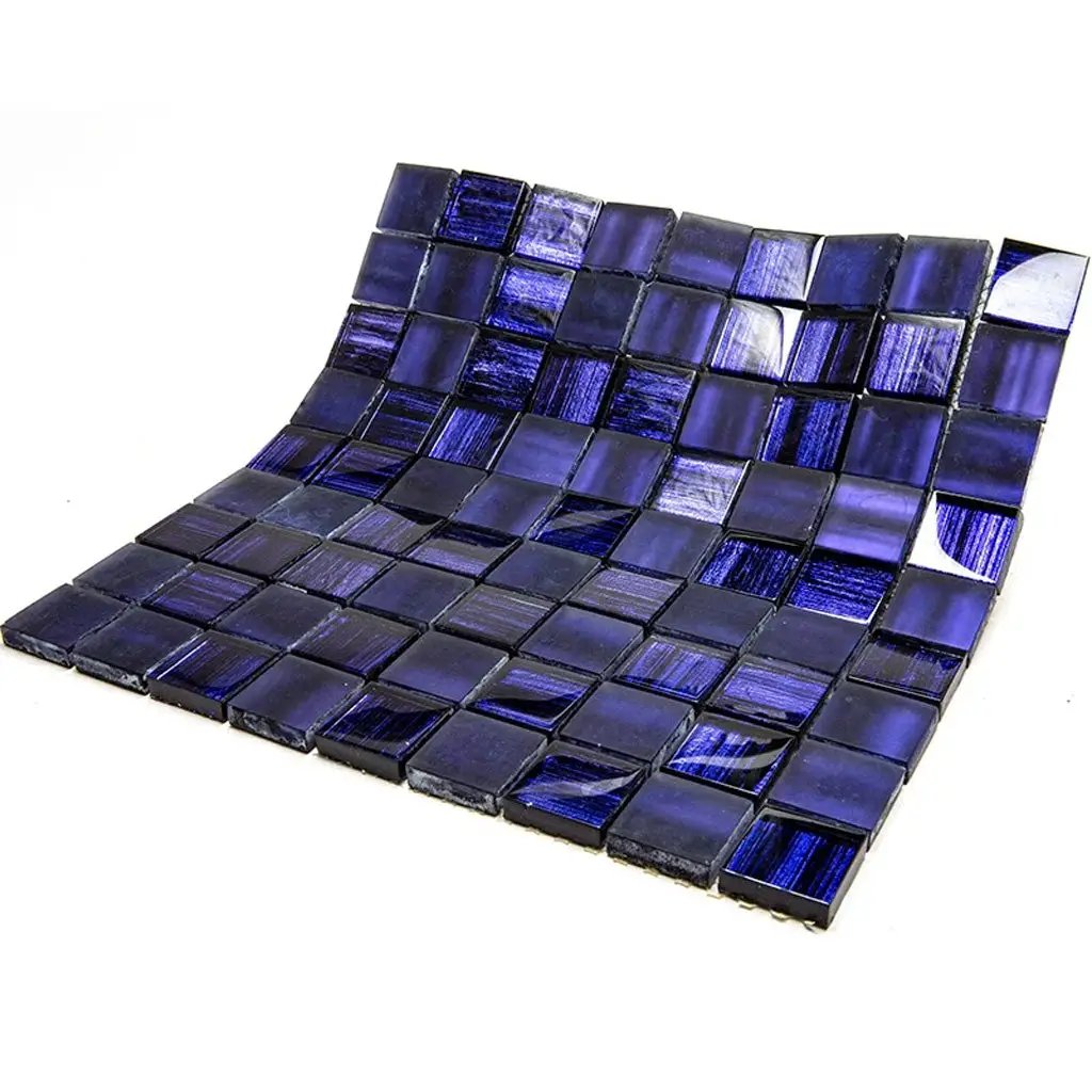 Purple 11x11 Glossy Matte Square Glass Mosaic Tile (5 pack, 4.43 sq ft/case) by Apollo Tile