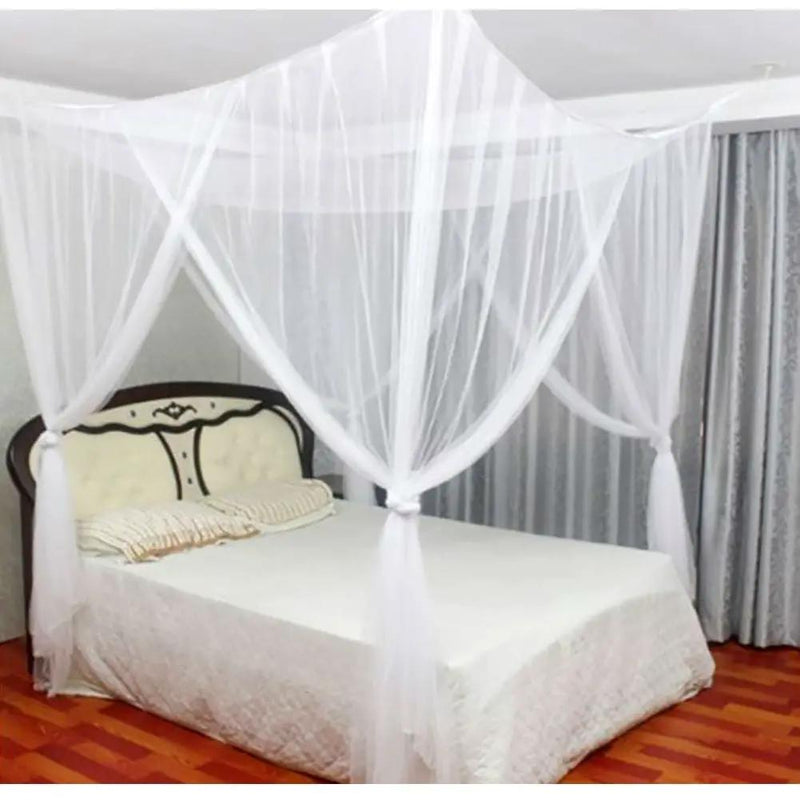 White Mosquito Net Bed Canopy Mesh Netting - size Full Queen King by HomePacific