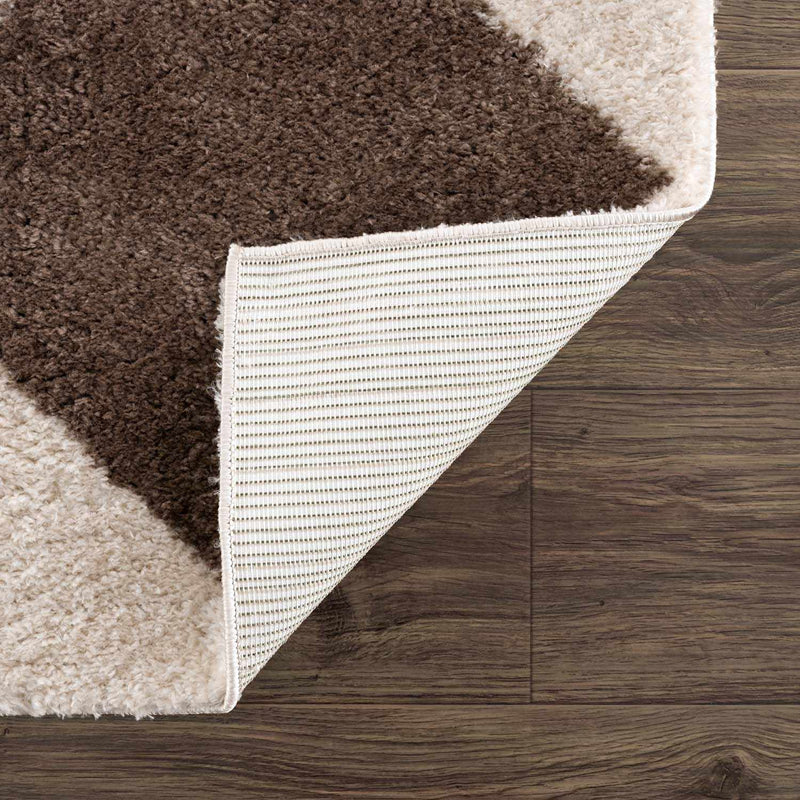 Arilla Brown Washable Diamond Area Rug by Boutique Rugs