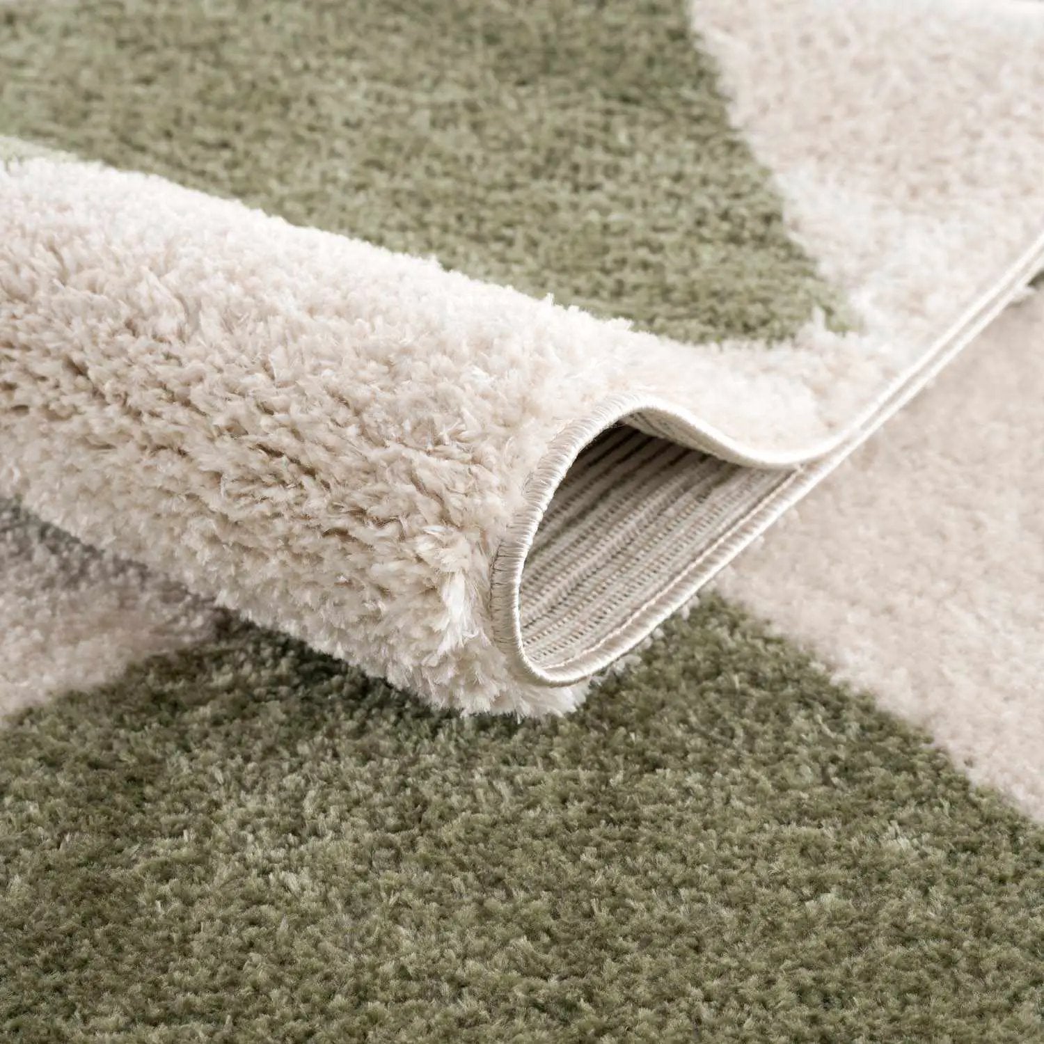 Arilla Green Washable Diamond Area Rug by Boutique Rugs