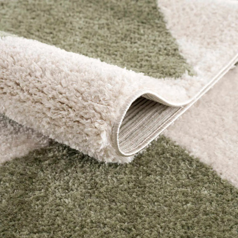 Arilla Green Washable Diamond Area Rug by Boutique Rugs