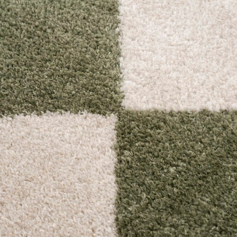Arilla Green Washable Diamond Area Rug by Boutique Rugs