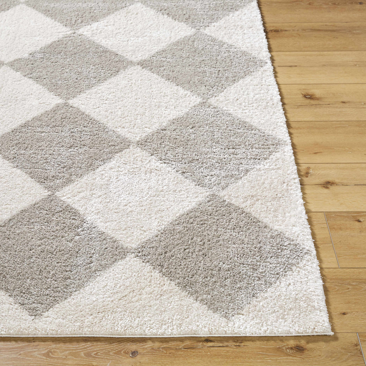 Arilla Gray Washable Diamond Area Rug by Boutique Rugs