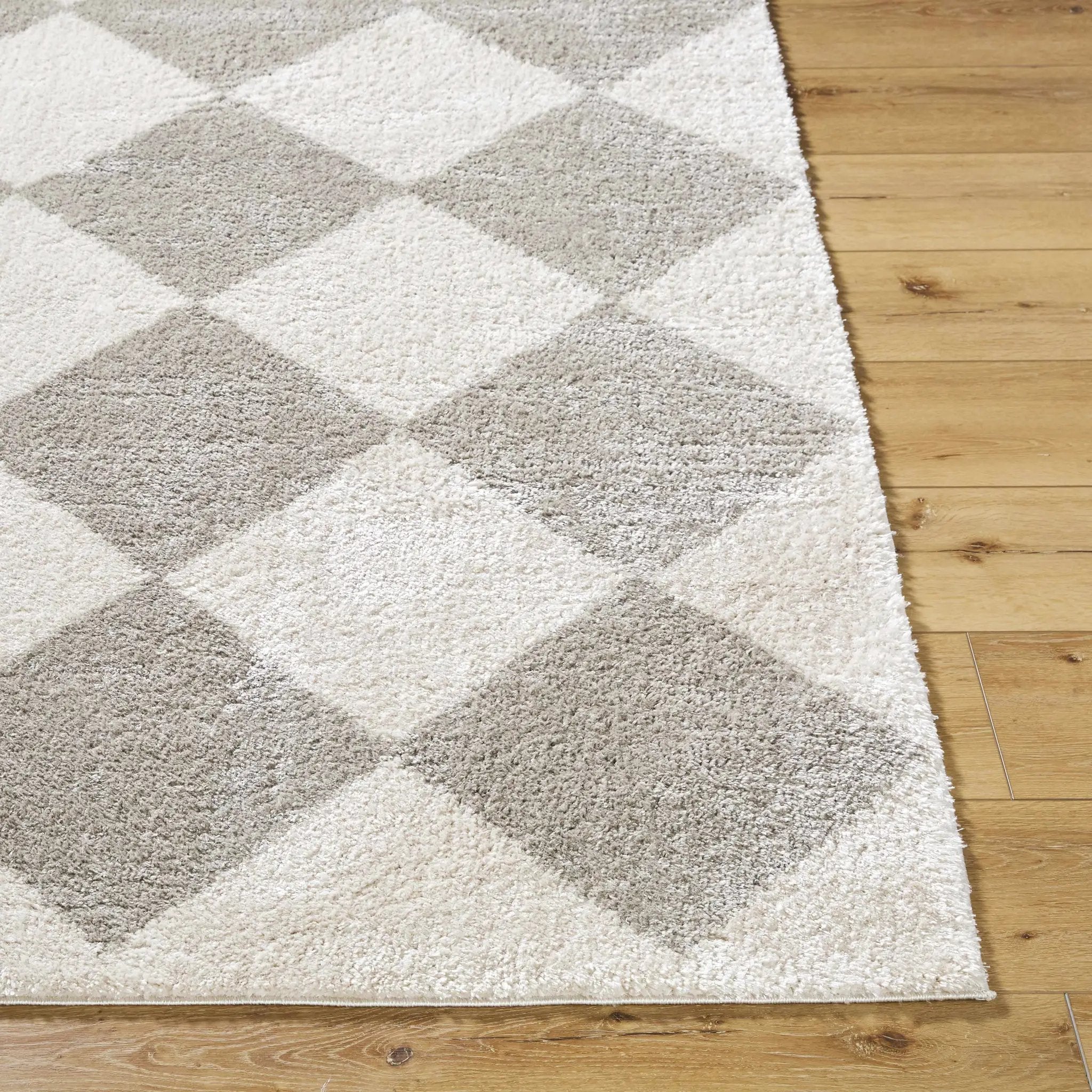 Arilla Gray Washable Diamond Area Rug by Boutique Rugs