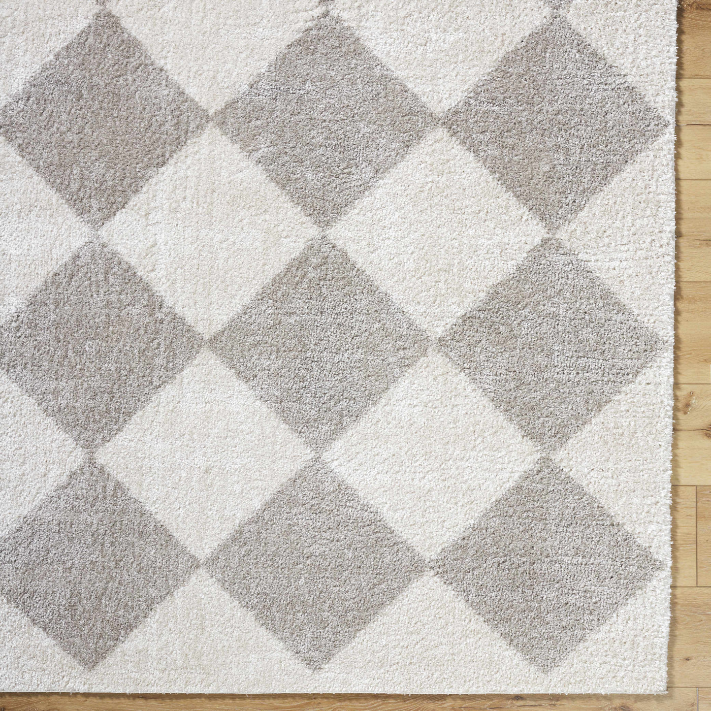 Arilla Gray Washable Diamond Area Rug by Boutique Rugs