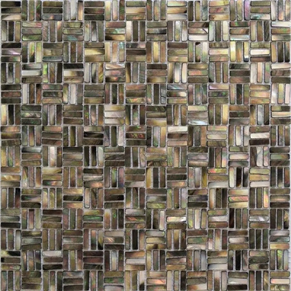 Beige Brown 12x12 Polished Brick Shell Mother of Pearl Mosaic Tile (20 pack, 18.05 sq ft/case), photo 2 of 2