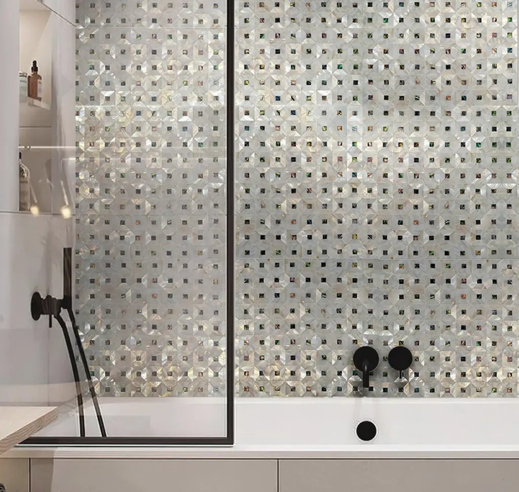 White 12x12 Polished Square Shell Mother of Pearl Mosaic Tile (20 pack, 20.33 sq ft/case) by Apollo Tile