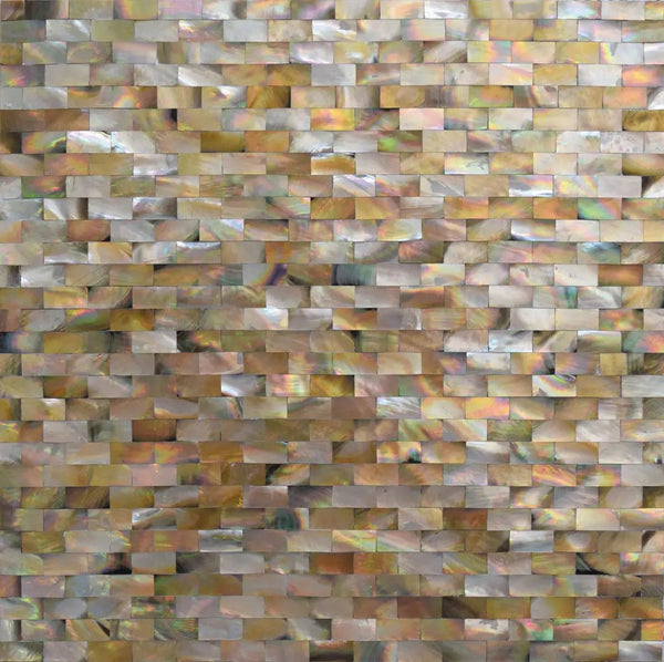 Brown 11x12 Polished Brick Shell Mother of Pearl Mosaic Tile (20 pack, 19 sq ft/case), photo 2 of 3