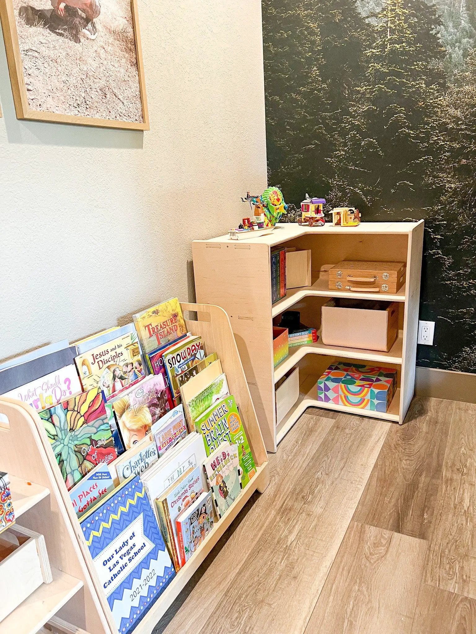 JARED- Corner Toy Shelf by Bush Acres