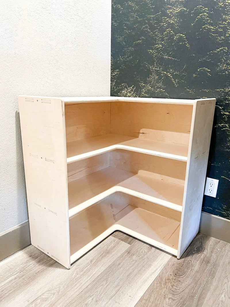 JARED- Corner Toy Shelf by Bush Acres