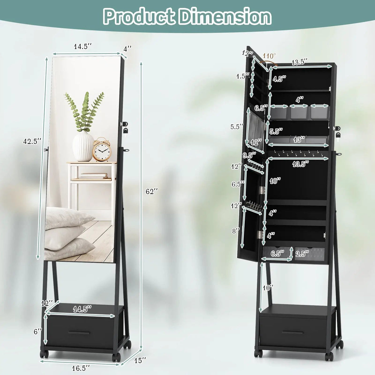 Jewelry Cabinet with Full by DirectDeals