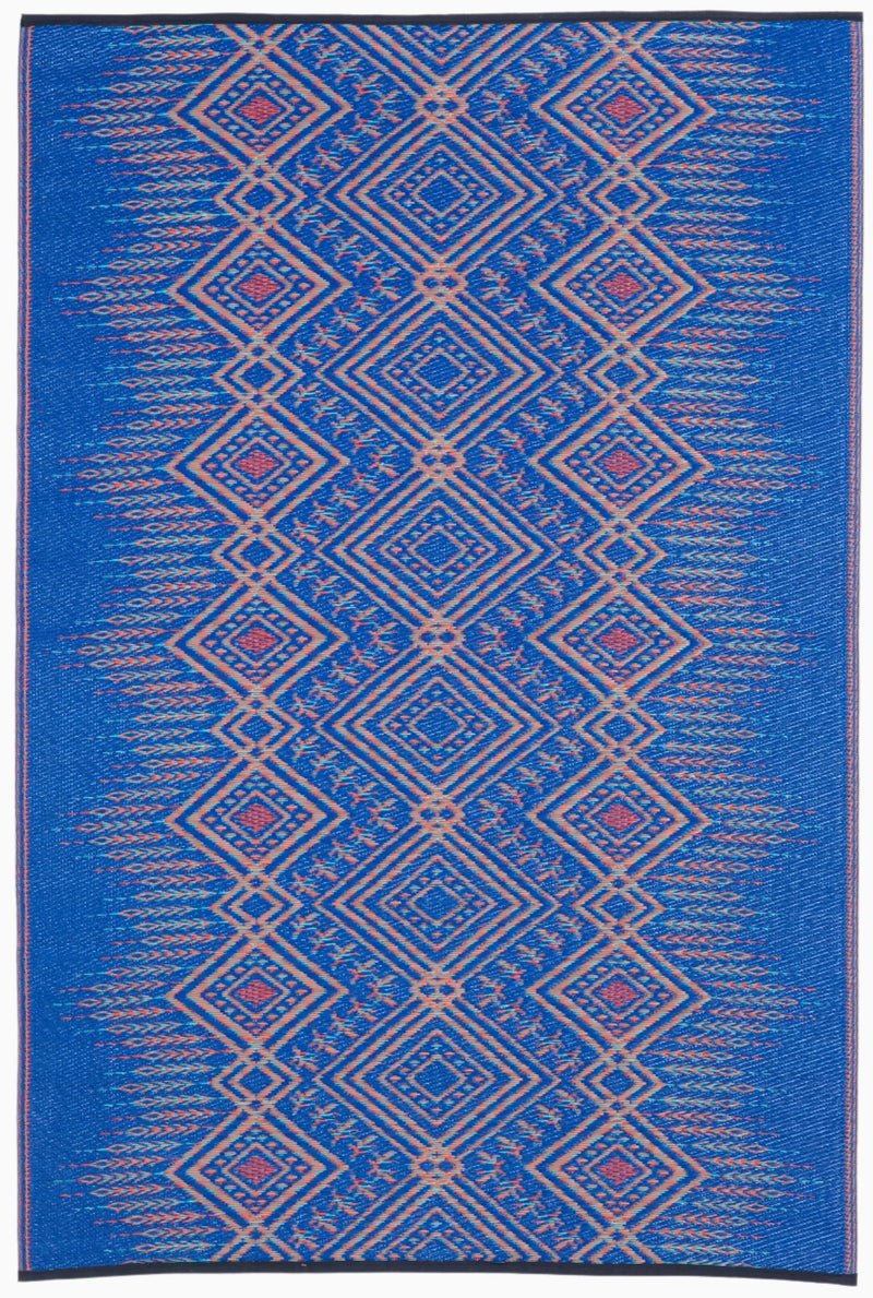 Jodhpur - Multi Blue Outdoor Rug for Patio by Fab Habitat