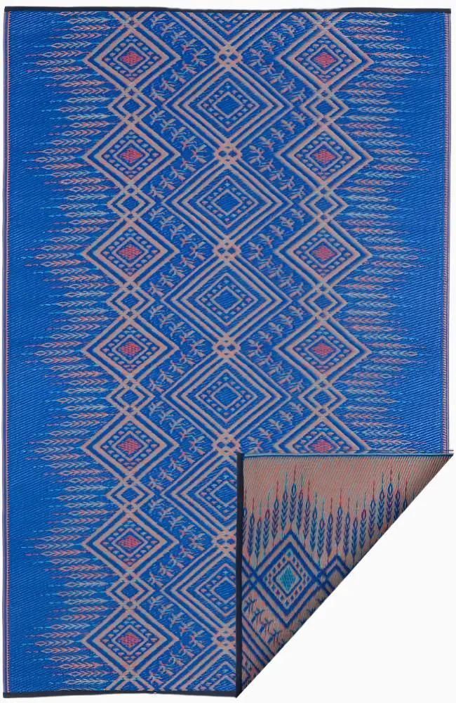 Jodhpur - Multi Blue Outdoor Rug for Patio by Fab Habitat