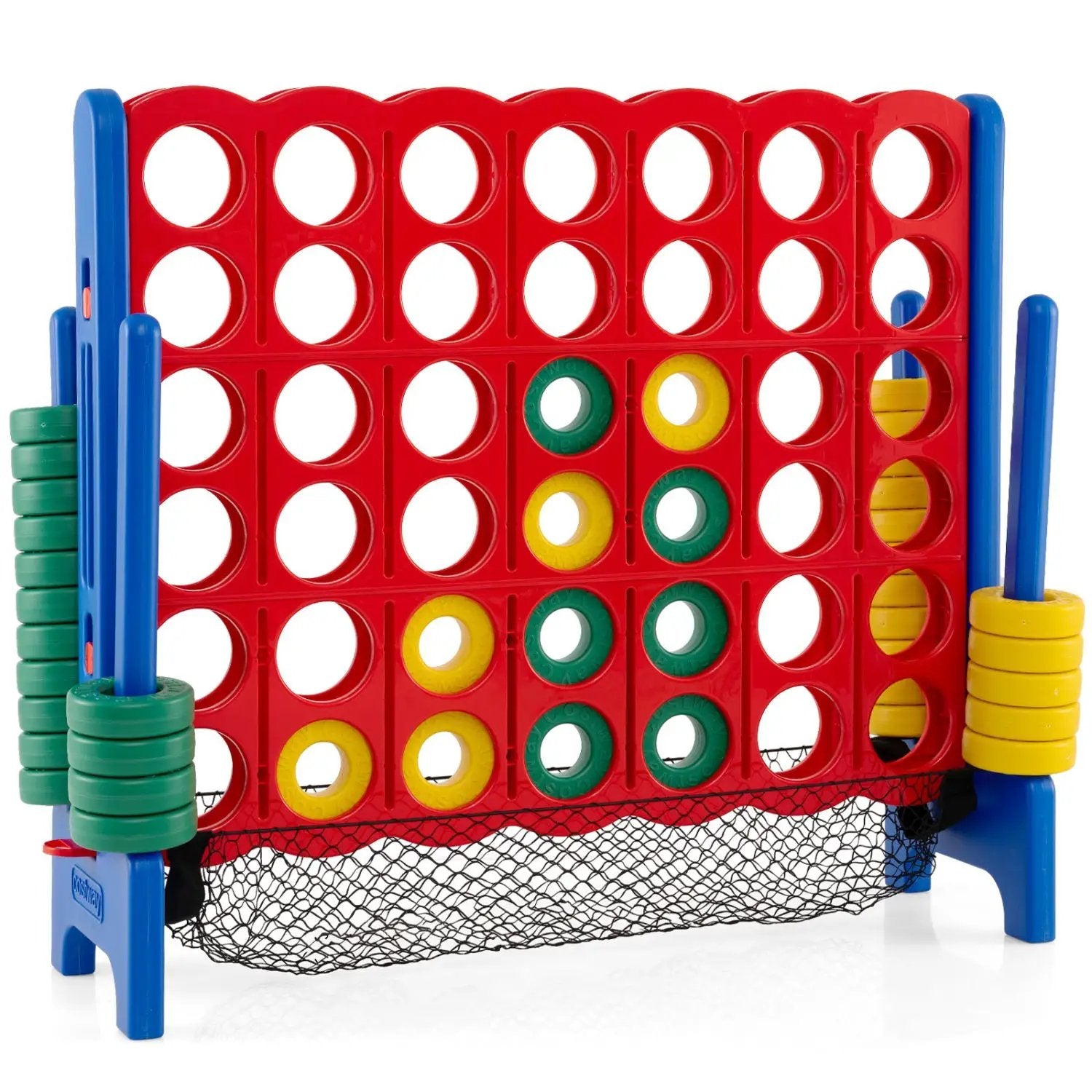 Jumbo 4 in a Row Game Set with 42 Chess Pieces 4-to-Score Giant Game Set by DirectDeals