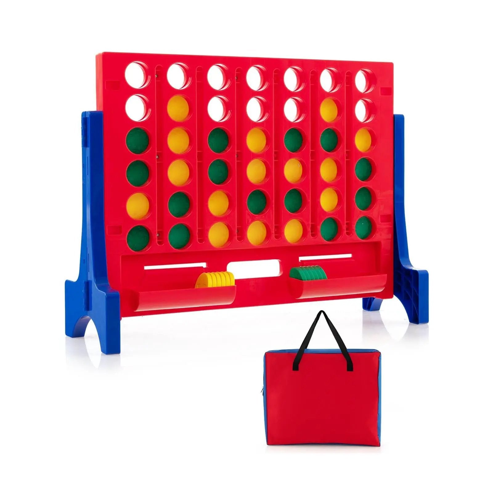 Jumbo 4-to-Score Connect Game Set with Carrying Bag and 42 Coins by DirectDeals
