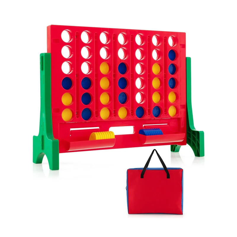 Jumbo 4-to-Score Connect Game Set with Carrying Bag and 42 Coins by DirectDeals