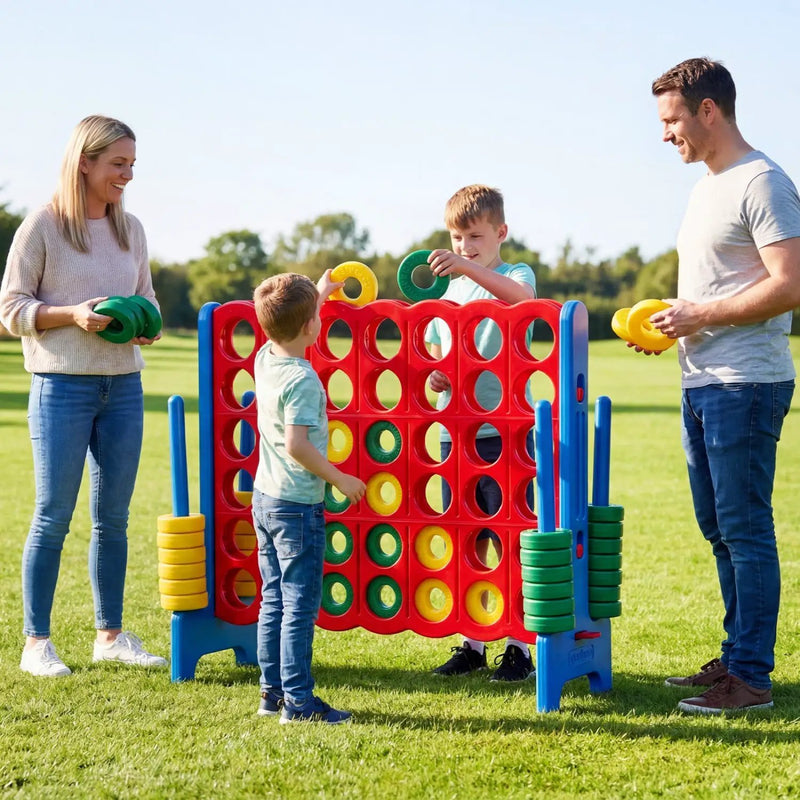 Jumbo 4-in-a-Row Game Set 3.5ft Tall Outdoor Lawn Game by DirectDeals