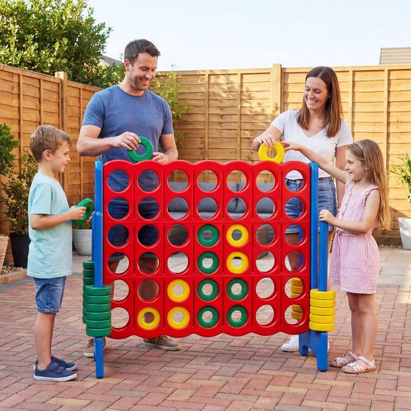 Jumbo 4-in-a-Row Game Set 3.5ft Tall Outdoor Lawn Game by DirectDeals