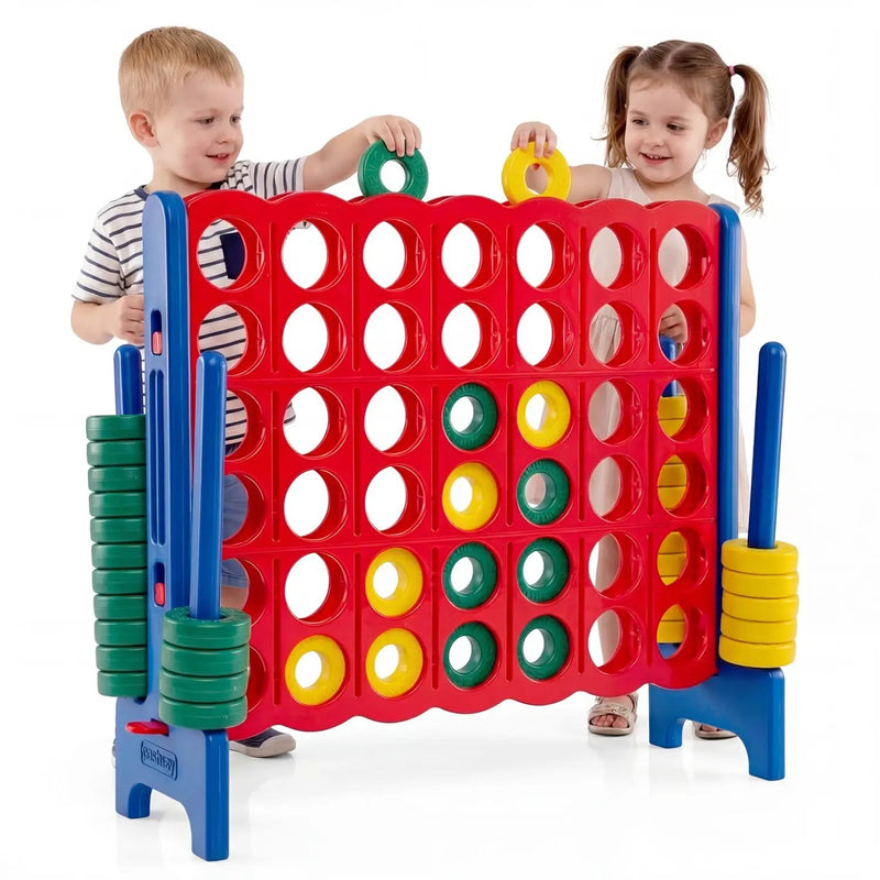 Jumbo 4-in-a-Row Game Set 3.5ft Tall Outdoor Lawn Game by DirectDeals