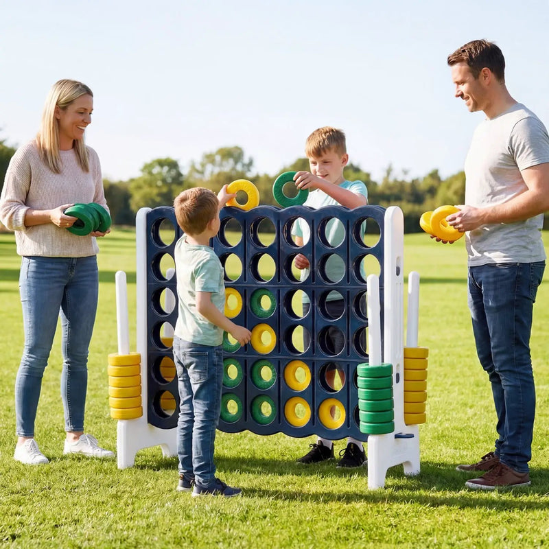 Jumbo 4-in-a-Row Game Set 3.5ft Tall Outdoor Lawn Game by DirectDeals