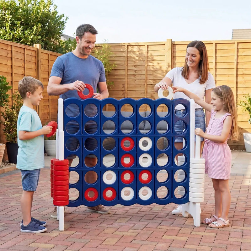 Jumbo 4-in-a-Row Game Set 3.5ft Tall Outdoor Lawn Game by DirectDeals