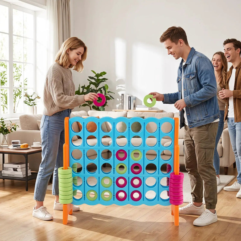 Jumbo 4-to-Score Game Set 3.5FT Tall Oversized Outdoor Lawn Game by DirectDeals