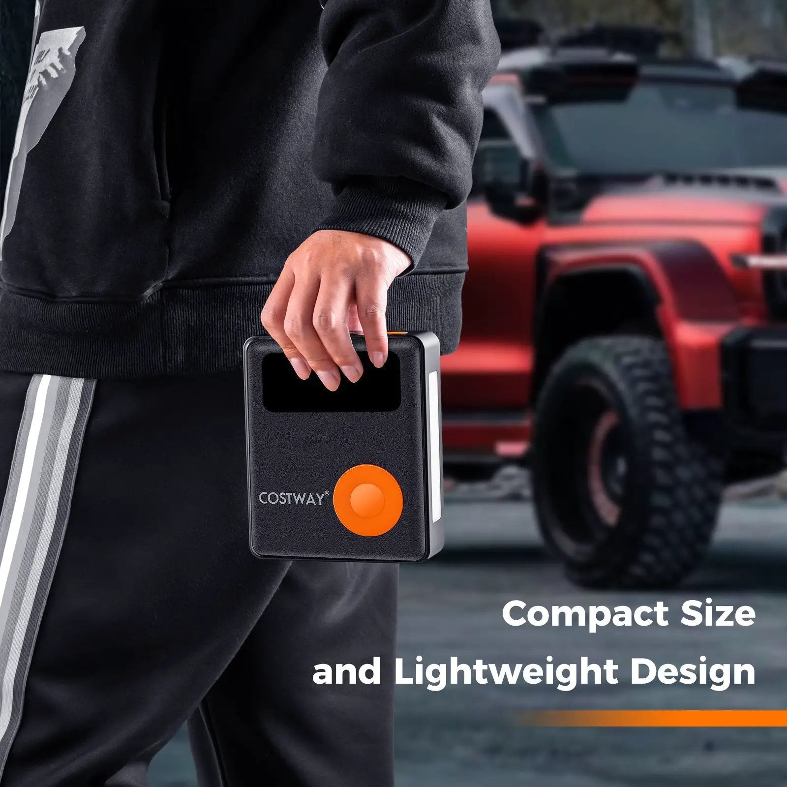 Jump Starter with Air Compressor 2000A 12V Car Battery with 150PSI Digital Tire Inflator by DirectDeals