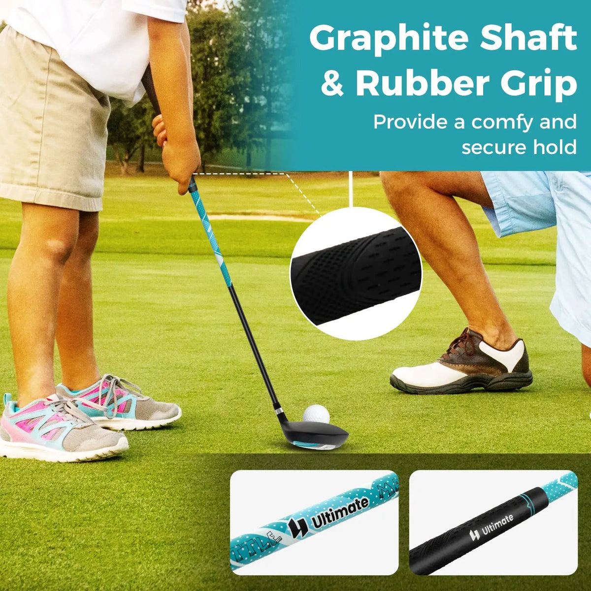 Junior Complete Golf Club Set Right Hand with Rain Hood for Kids by DirectDeals