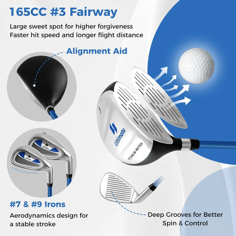 Junior Complete Golf Club Set For Age 8 to 10 by DirectDeals