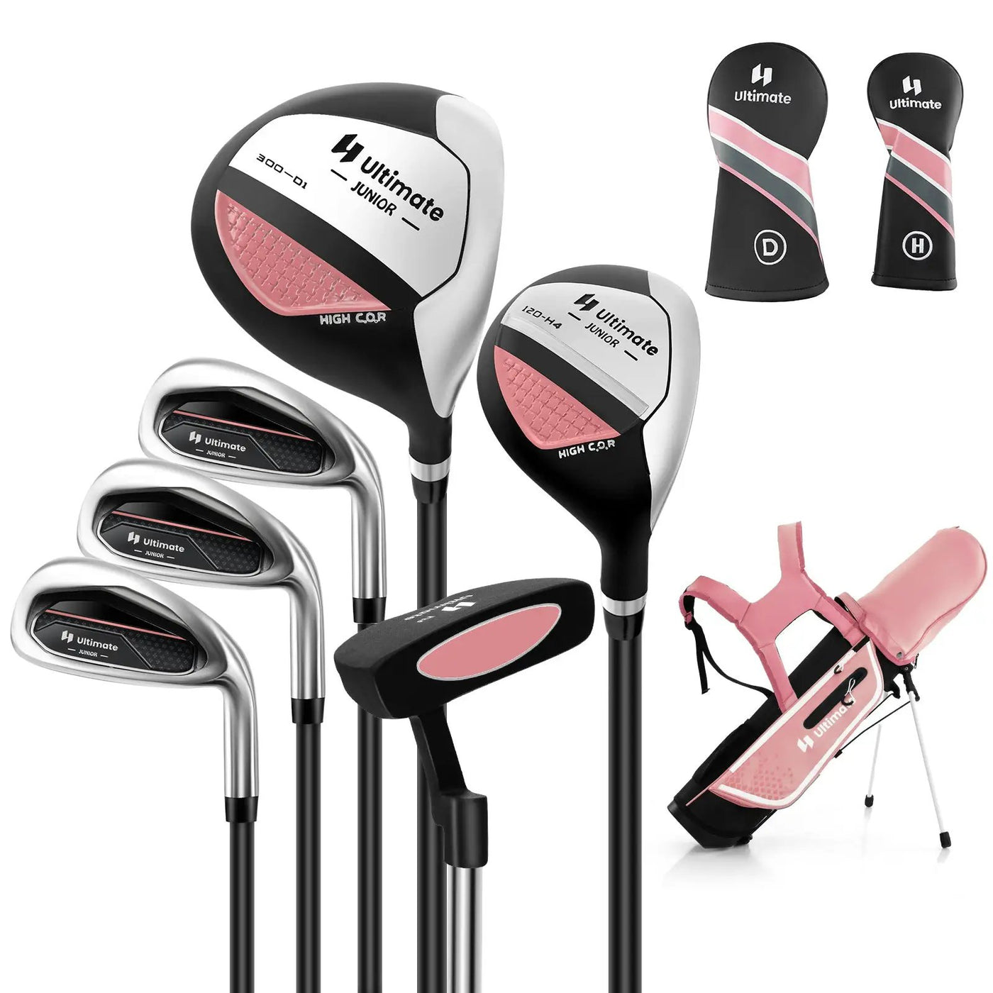 Junior Complete Golf Club Set with Stand Bag Rain Hood by DirectDeals