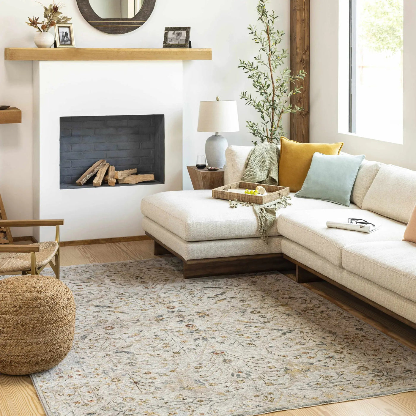 Kabungahan Oushak Style Floral Rug by Boutique Rugs