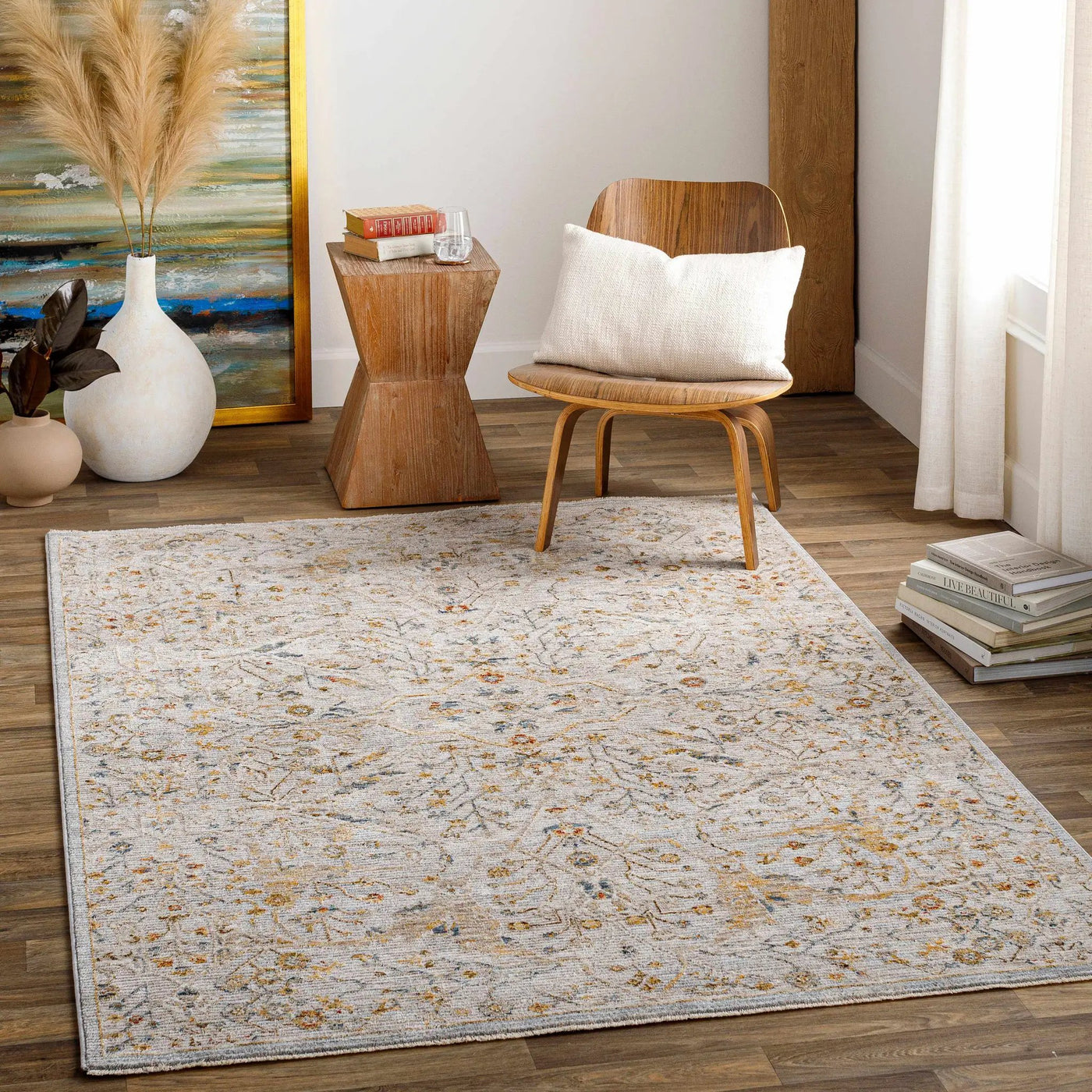 Kabungahan Oushak Style Floral Rug by Boutique Rugs