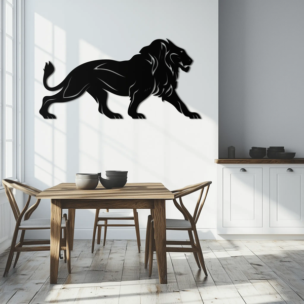 Majestic Lion Wall Art - Steel Wall Decor for Home and Office -KAF002