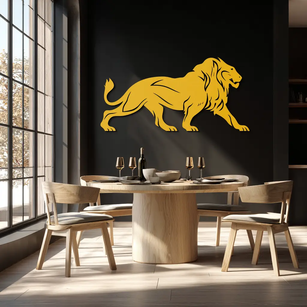 Majestic Lion Wall Art - Steel Wall Decor for Home and Office -KAF002 by Enova Art