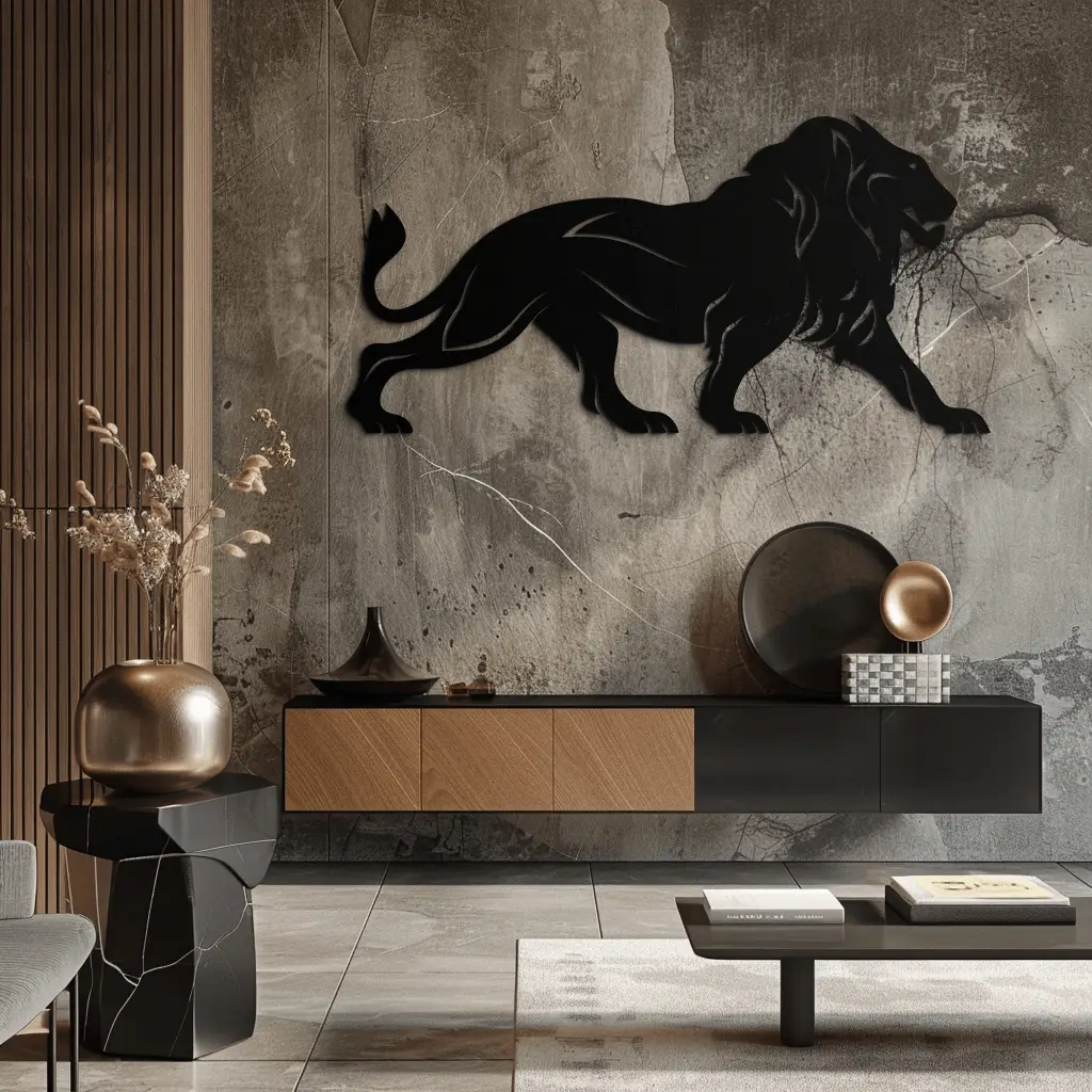 Majestic Lion Wall Art - Steel Wall Decor for Home and Office -KAF002 by Enova Art