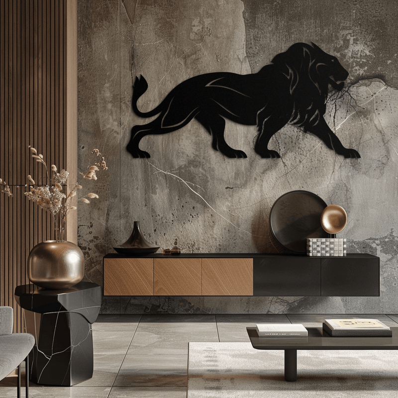 Majestic Lion Wall Art - Steel Wall Decor for Home and Office -KAF002 by Enova Art