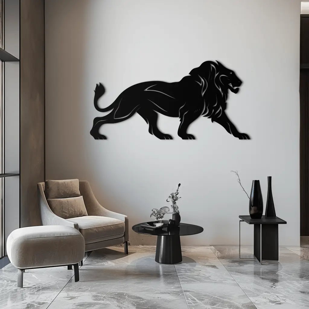 Majestic Lion Wall Art - Steel Wall Decor for Home and Office -KAF002 by Enova Art