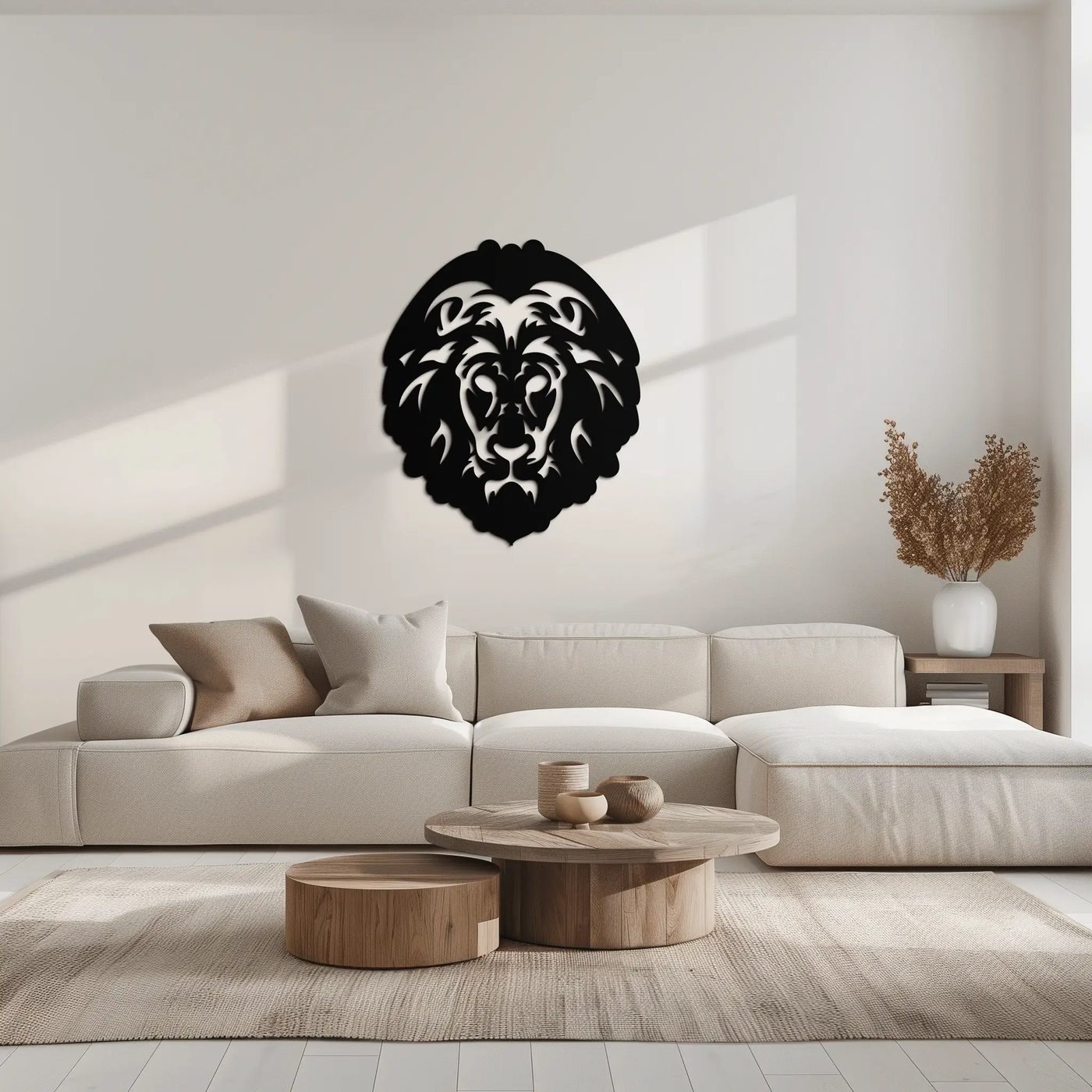 Lion Head Metal Wall Art - Steel Wall Decor for Home and Office - KAF003 by Enova Art